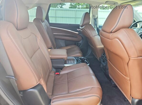 5FRYD4H86HB038501 2017 ACURA MDX Maroon Widok wnętrza z tyłu