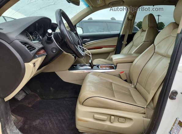 5FRYD4H87HB020380 2017 ACURA MDX White Widok wnętrza z przodu