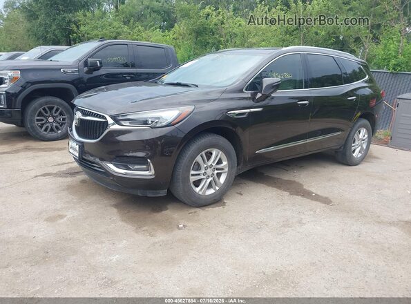 5GAERBKW2JJ163044 2018 BUICK ENCLAVE Черный Передняя левая четверть