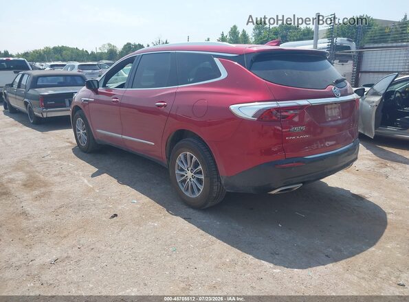 5GAERBKW3NJ144895 2022 BUICK ENCLAVE Burgundy Задня ліва чверть