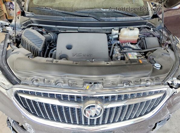 5GAERBKW8JJ163677 2018 BUICK ENCLAVE Maroon Engine compartment view