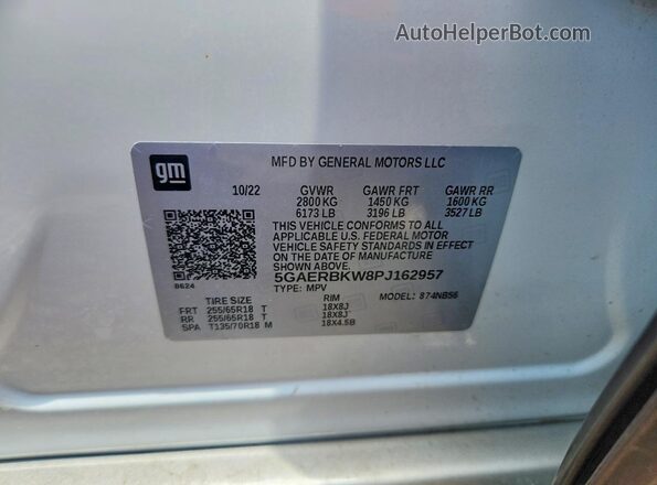 5GAERBKW8PJ162957 2023 BUICK ENCLAVE White Շարժիչի բաժամունքի տեսք