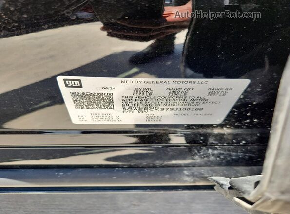 5GAERCKS7SJ100168 2025 BUICK ENCLAVE Black VIN sticker view