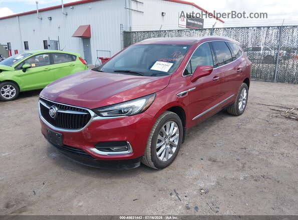 5GAEVBKW8LJ190666 2020 BUICK ENCLAVE Red წინა მარცხენა ხედი სამი მეოთხედიდან