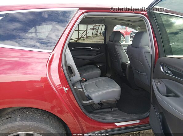 5GAEVBKW8MJ218418 2021 BUICK ENCLAVE Burgundy VIN sticker view