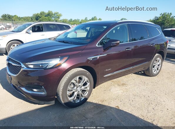 5GAEVCKW2MJ128865 2021 BUICK ENCLAVE Burgundy წინა მარცხენა ხედი სამი მეოთხედიდან