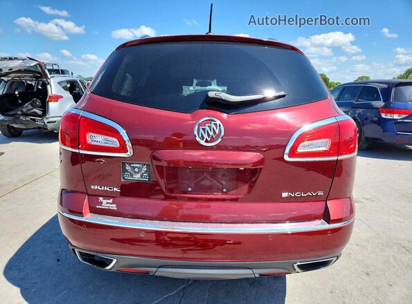 5GAKRAKD9HJ316735 2017 BUICK ENCLAVE Red Vista trasera