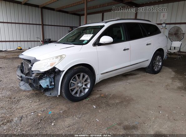 5GAKRBKDXGJ221461 2016 BUICK ENCLAVE White Vista tres cuartos delantera izquierda