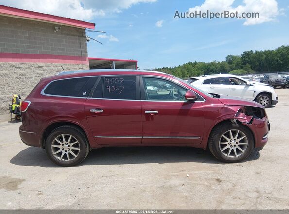 5GAKVBKD5GJ310057 2016 BUICK ENCLAVE Red უკანა სალონის ხედი