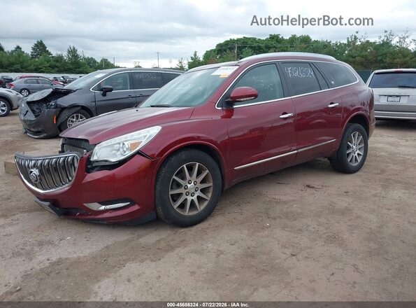 5GAKVBKD7GJ336496 2016 BUICK ENCLAVE Maroon Передня ліва чверть