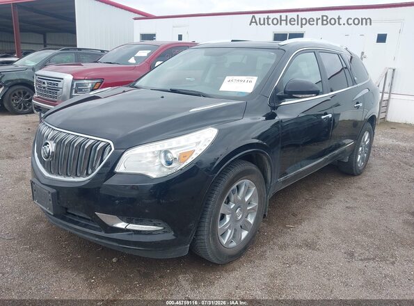 5GAKVBKD8HJ333964 2017 BUICK ENCLAVE Black წინა მარცხენა ხედი სამი მეოთხედიდან