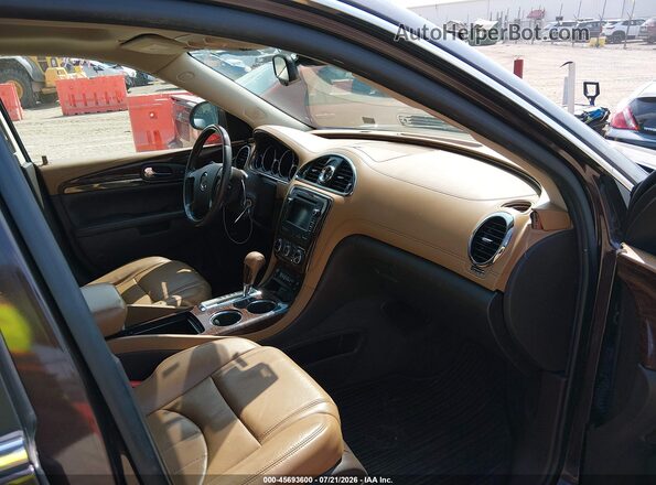 5GAKVCKD3GJ177403 2016 BUICK ENCLAVE Dark Brown Front interior view