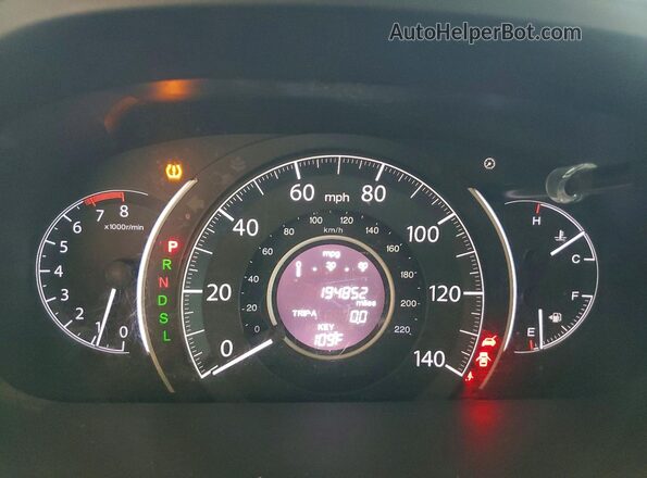 5J6RM3H50GL003495 2016 HONDA CR-V White Instrument cluster view