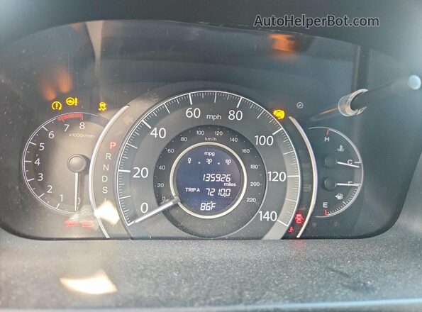 5J6RM3H55GL014458 2016 HONDA CR-V White Вид щитка приладів