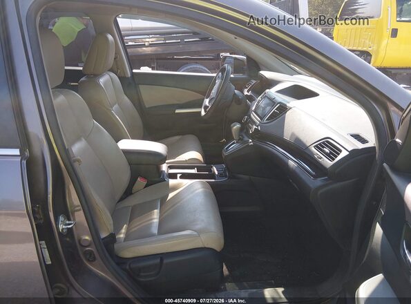 5J6RM3H94GL018018 2016 HONDA CR-V Gray Front interior view