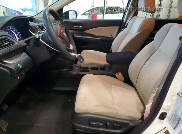 5J6RM4H58GL104516 2016 HONDA CR-V White Widok wnętrza z przodu
