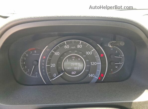 5J6RM4H59GL100765 2016 HONDA CR-V White Instrument cluster view