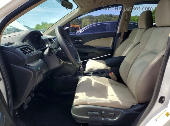 5J6RM4H5XGL100757 2016 HONDA CR-V White Widok wnętrza z przodu