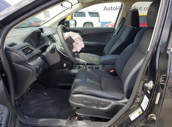 5J6RM4H5XGL137923 2016 HONDA CR-V Black Front interior view