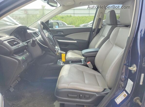 5J6RM4H74GL045000 2016 HONDA CR-V Blue Front interior view