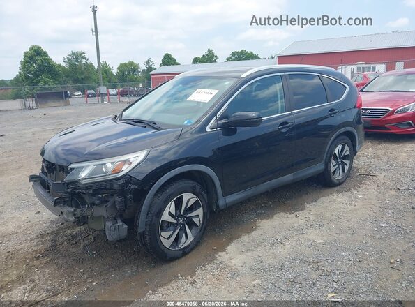 5J6RM4H95GL110647 2016 HONDA CR-V Black Առջևի ձախ երեք քառորդ տեսարան