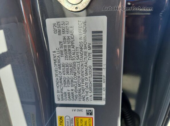 5J6RS3H71TL008349 2026 HONDA CR-V Gray Widok komory silnika