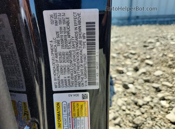 5J6RS6H97TL018421 2026 HONDA CR-V Black Շարժիչի բաժամունքի տեսք