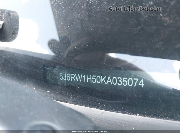 5J6RW1H50KA035074 2019 HONDA CR-V Gray 