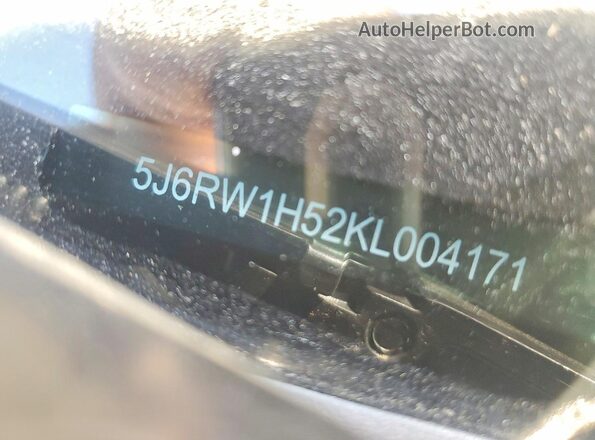 5J6RW1H52KL004171 2019 HONDA CR-V Burgundy VIN sticker view