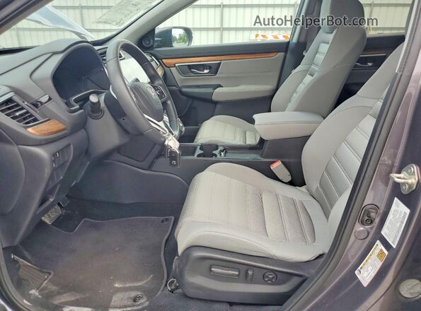 5J6RW1H55KA036236 2019 HONDA CR-V Gray Front interior view