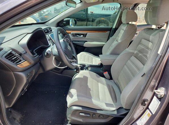 5J6RW1H57KA026243 2019 HONDA CR-V Серый Вид салона спереди