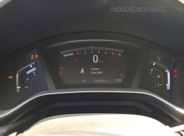 5J6RW1H5XKA032490 2019 HONDA CR-V Silver Instrument cluster view