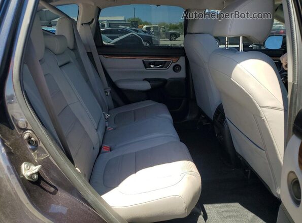 5J6RW1H80KA039703 2019 HONDA CR-V Gray Rear seats view