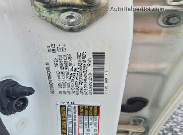 5J6RW1H81JL016708 2018 HONDA CR-V White Vista del compartimento del motor