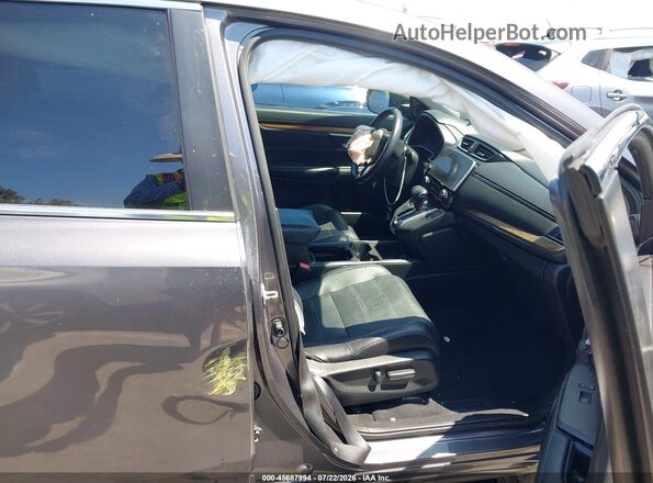 5J6RW1H88KA021336 2019 HONDA CR-V Gray Front interior view