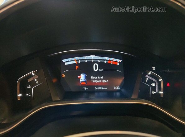 5J6RW2H50KA018376 2019 HONDA CR-V Blue Вид щитка приладів