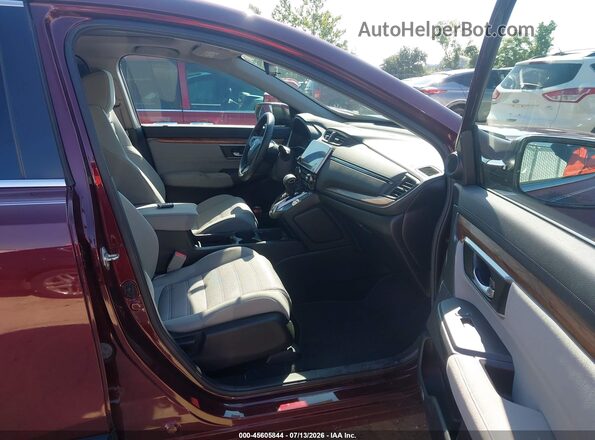 5J6RW2H58KL028657 2019 HONDA CR-V Бордовый Вид салона спереди