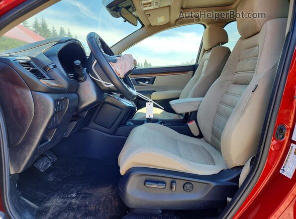 5J6RW2H5XKL001086 2019 HONDA CR-V Red Front interior view