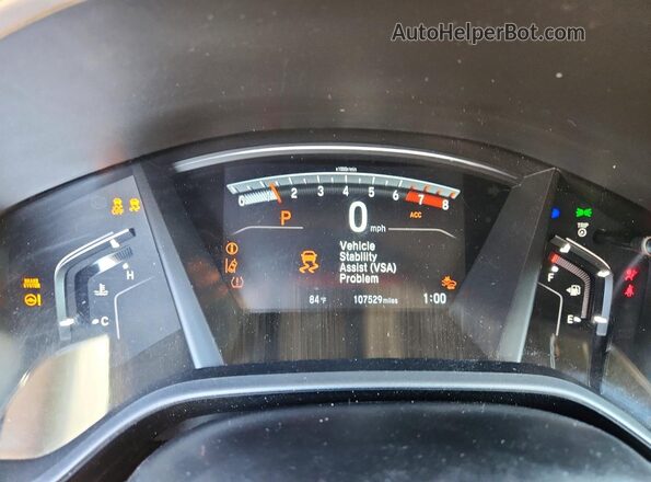 5J6RW2H5XKL001086 2019 HONDA CR-V Red Instrument cluster view