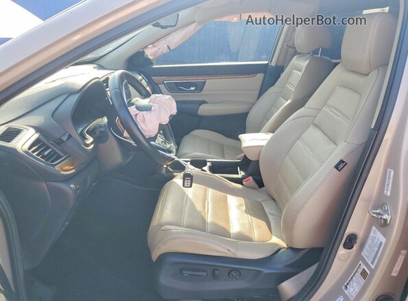 5J6RW2H80JL001638 2018 HONDA CR-V Tan Vista interior delantera