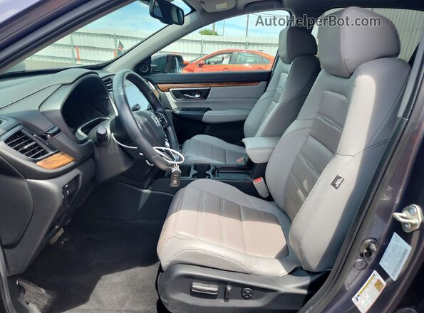 5J6RW2H80KA002088 2019 HONDA CR-V Gray Widok wnętrza z przodu