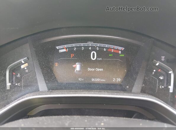 5J6RW2H80KA008862 2019 HONDA CR-V White Vista de los asientos traseros