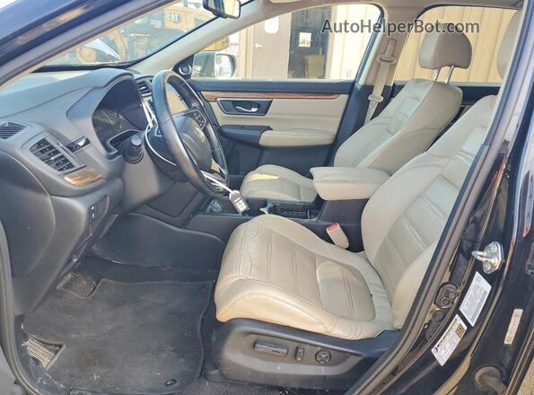 5J6RW2H81HL033864 2017 HONDA CR-V Black Вид салону спереду