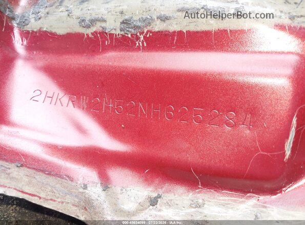 5J6RW2H81NA005408 2022 HONDA CR-V Red Vista del compartimento del motor