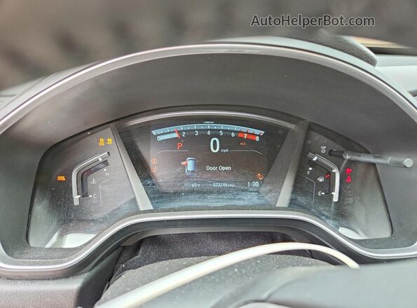 5J6RW2H84JL003277 2018 HONDA CR-V Tan ხელსაწყოთა პანელის ხედი