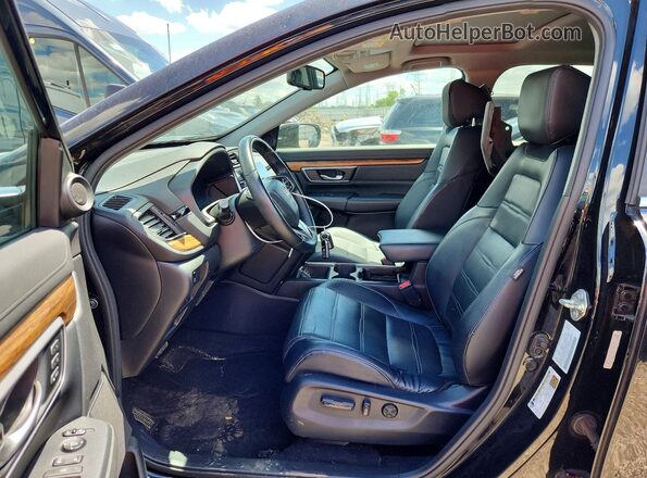 5J6RW2H97HL040049 2017 HONDA CR-V Black Front interior view
