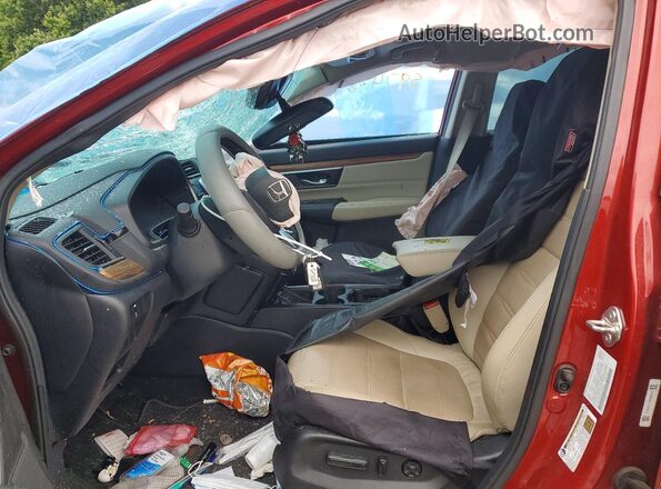 5J6RW2H99JL035859 2018 HONDA CR-V Красный Вид салона спереди