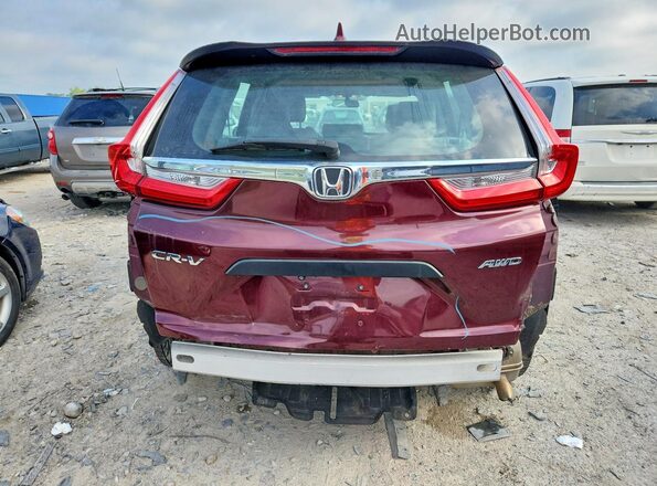 5J6RW6H3XJL002906 2018 HONDA CR-V Red Rear view