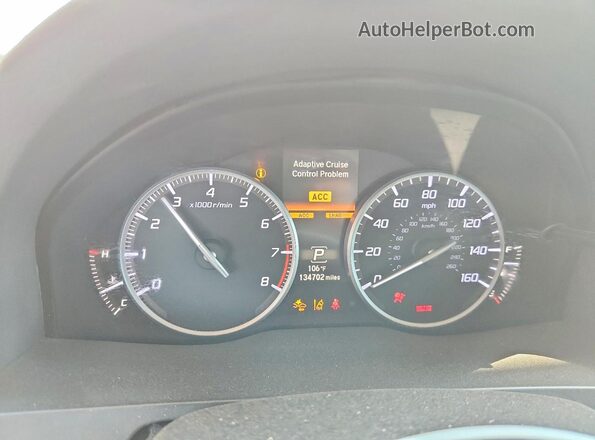 5J8TB3H7XGL003170 2016 ACURA RDX White Սարքավորումների վահանակի տեսք