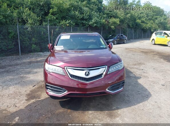5J8TB4H37GL026487 2016 ACURA RDX Burgundy Vista del salpicadero